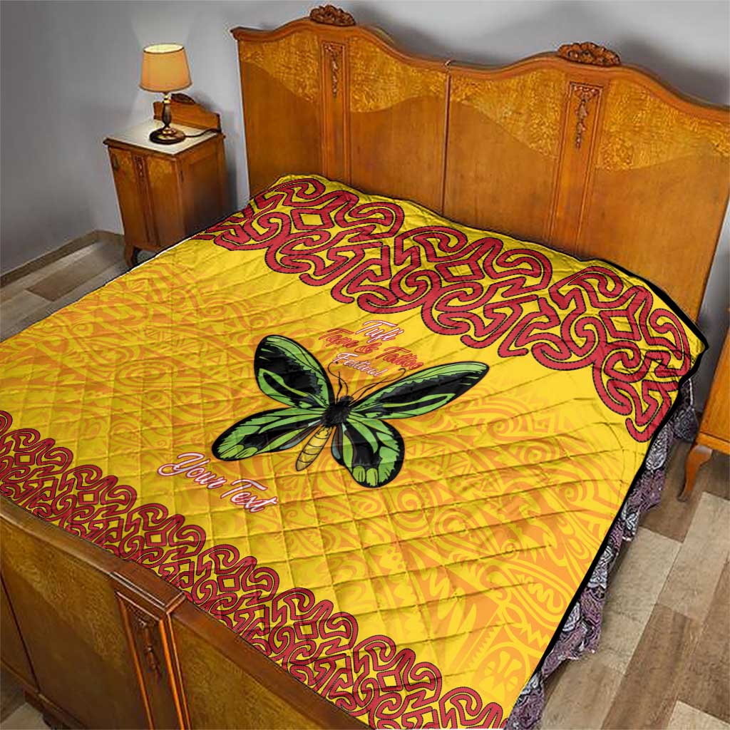 Personalised Tufi Tapa and Tattoo Festival Quilt PNG Oro Butterfly Tapa Pattern LT14 - Polynesian Pride