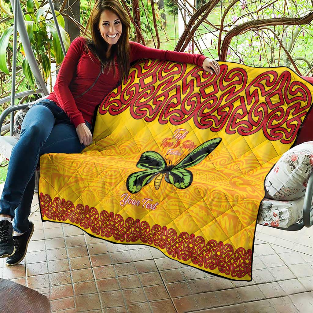Personalised Tufi Tapa and Tattoo Festival Quilt PNG Oro Butterfly Tapa Pattern LT14 - Polynesian Pride