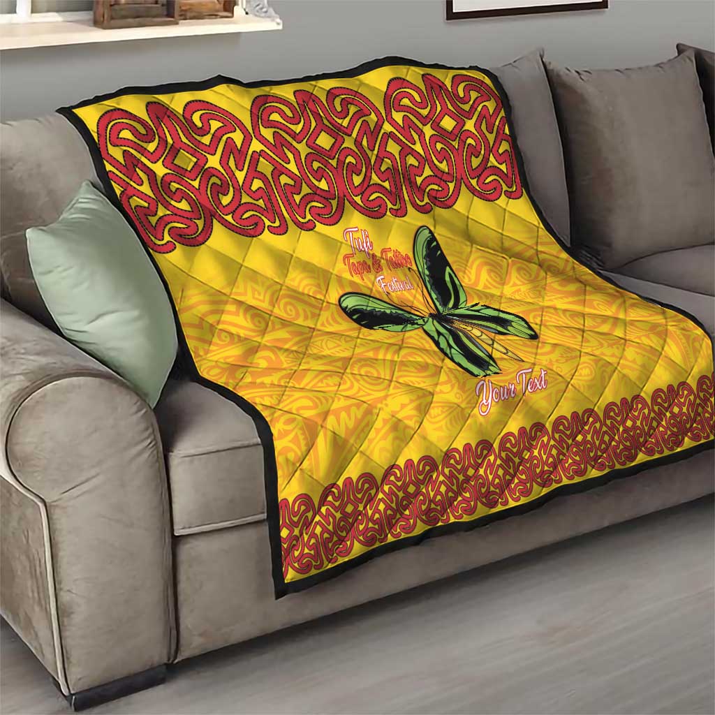 Personalised Tufi Tapa and Tattoo Festival Quilt PNG Oro Butterfly Tapa Pattern LT14 - Polynesian Pride
