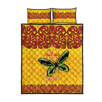 Personalised Tufi Tapa and Tattoo Festival Quilt Bed Set PNG Oro Butterfly Tapa Pattern LT14 - Polynesian Pride