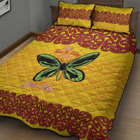 Personalised Tufi Tapa and Tattoo Festival Quilt Bed Set PNG Oro Butterfly Tapa Pattern LT14 - Polynesian Pride