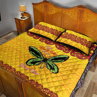 Personalised Tufi Tapa and Tattoo Festival Quilt Bed Set PNG Oro Butterfly Tapa Pattern LT14 - Polynesian Pride