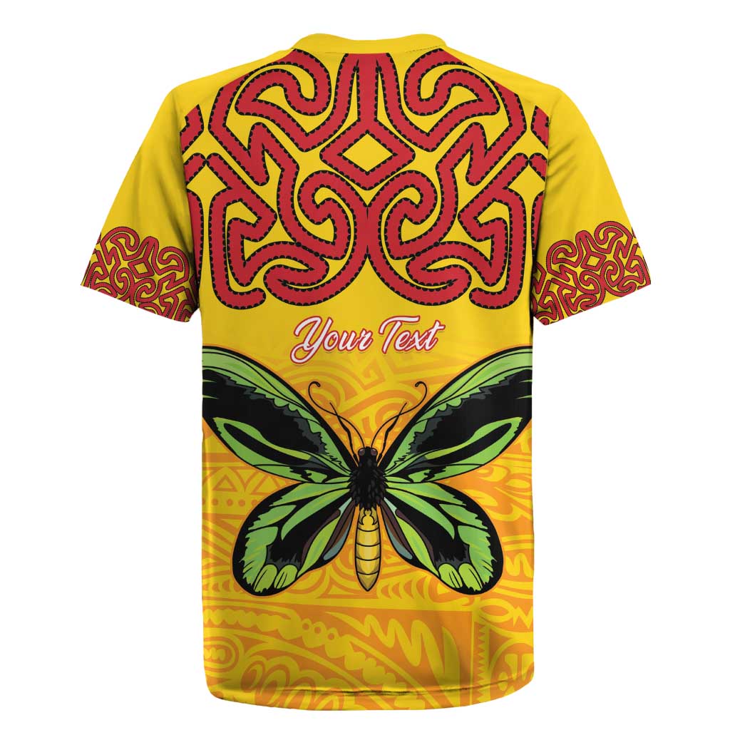 Personalised Tufi Tapa and Tattoo Festival Rugby Jersey PNG Oro Butterfly Tapa Pattern LT14 - Polynesian Pride