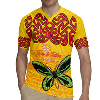 Personalised Tufi Tapa and Tattoo Festival Rugby Jersey PNG Oro Butterfly Tapa Pattern LT14 - Polynesian Pride
