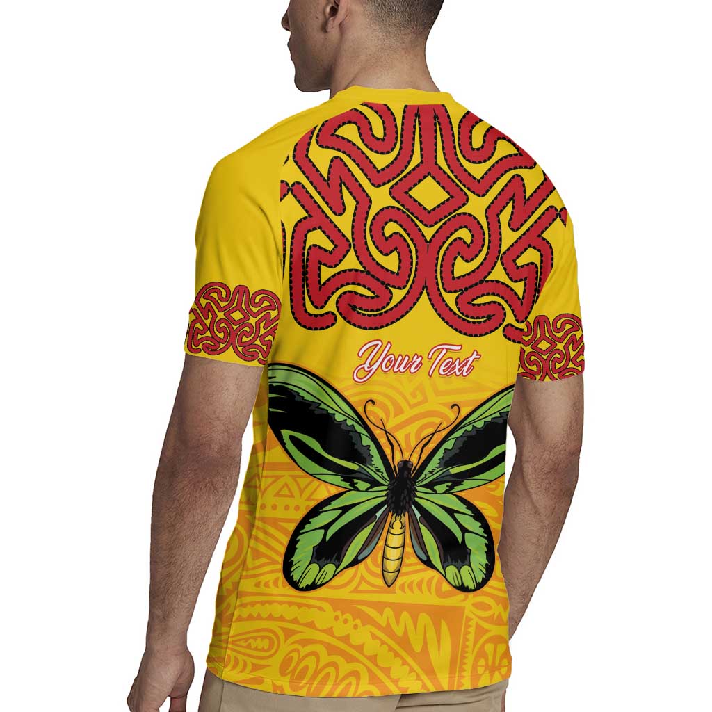 Personalised Tufi Tapa and Tattoo Festival Rugby Jersey PNG Oro Butterfly Tapa Pattern LT14 - Polynesian Pride