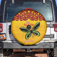 Personalised Tufi Tapa and Tattoo Festival Spare Tire Cover PNG Oro Butterfly Tapa Pattern LT14 Yellow - Polynesian Pride