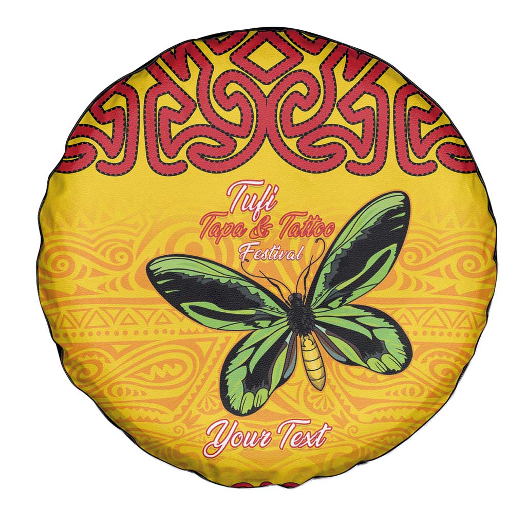 Personalised Tufi Tapa and Tattoo Festival Spare Tire Cover PNG Oro Butterfly Tapa Pattern LT14 - Polynesian Pride
