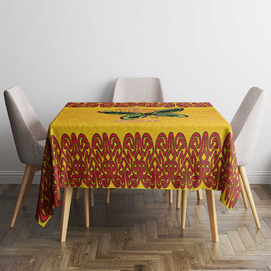 Personalised Tufi Tapa and Tattoo Festival Tablecloth PNG Oro Butterfly Tapa Pattern - Polynesian Pride