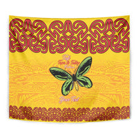 Personalised Tufi Tapa and Tattoo Festival Tapestry PNG Oro Butterfly Tapa Pattern LT14 - Polynesian Pride