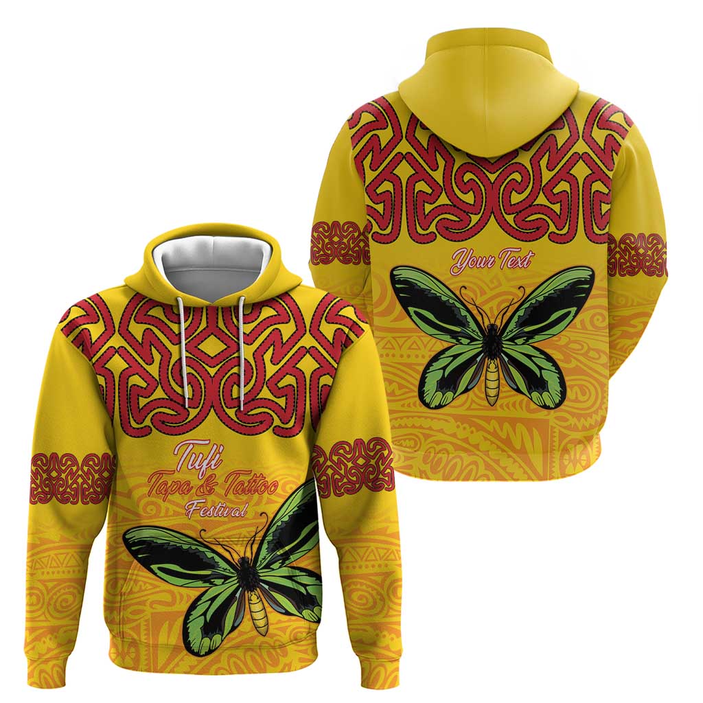 Personalised Tufi Tapa and Tattoo Festival Zip Hoodie PNG Oro Butterfly Tapa Pattern LT14 - Polynesian Pride