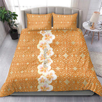 Personalised Tufi Tapa and Tattoo Festival Bedding Set Oro Tapa Cloth With Plumeria LT14 - Polynesian Pride