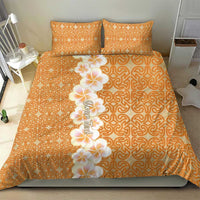 Personalised Tufi Tapa and Tattoo Festival Bedding Set Oro Tapa Cloth With Plumeria LT14 - Polynesian Pride