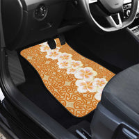 Personalised Tufi Tapa and Tattoo Festival Car Mats Oro Tapa Cloth With Plumeria LT14 - Polynesian Pride