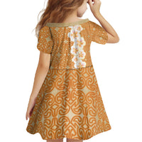 Personalised Tufi Tapa and Tattoo Festival Family Matching Off The Shoulder Long Sleeve Dress and Hawaiian Shirt Oro Tapa Cloth With Plumeria LT14 - Polynesian Pride