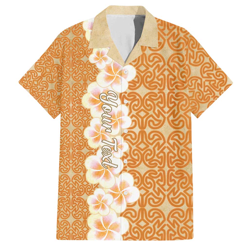 Personalised Tufi Tapa and Tattoo Festival Family Matching Summer Maxi Dress and Hawaiian Shirt Oro Tapa Cloth With Plumeria LT14 Dad's Shirt - Short Sleeve Brown - Polynesian Pride