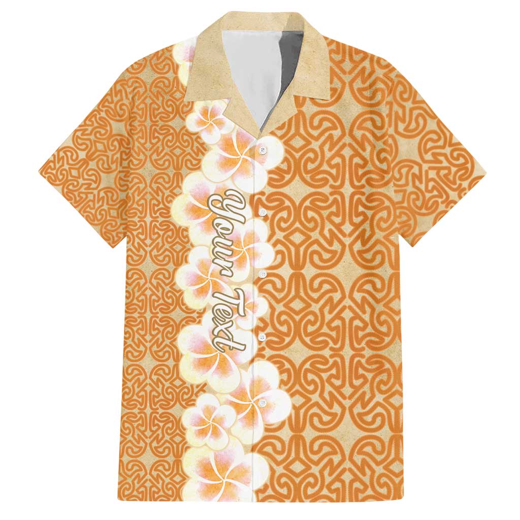 Personalised Tufi Tapa and Tattoo Festival Hawaiian Shirt Oro Tapa Cloth With Plumeria LT14 Brown - Polynesian Pride