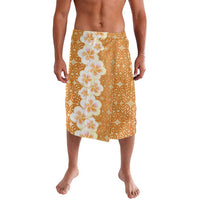 Personalised Tufi Tapa and Tattoo Festival Lavalava Oro Tapa Cloth With Plumeria LT14 Brown - Polynesian Pride