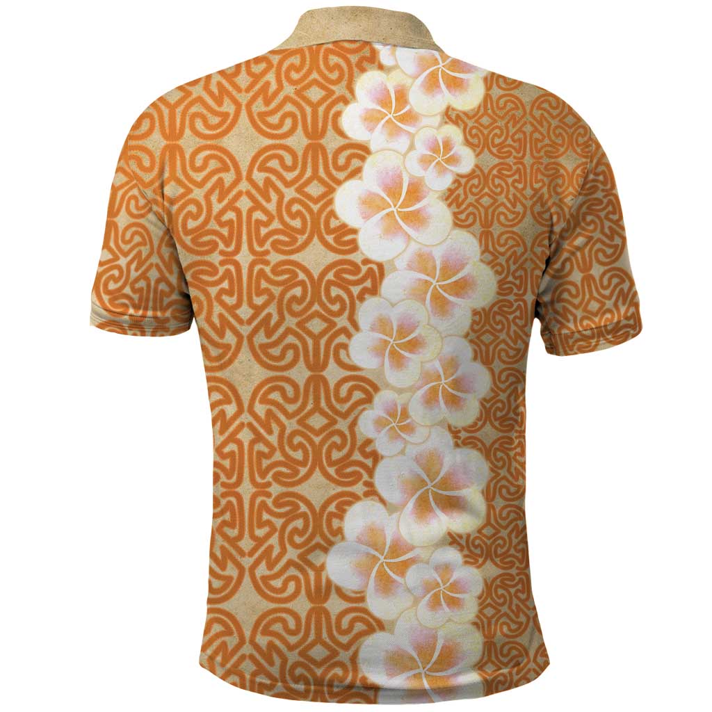 Personalised Tufi Tapa and Tattoo Festival Polo Shirt Oro Tapa Cloth With Plumeria LT14 - Polynesian Pride
