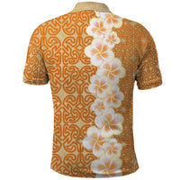 Personalised Tufi Tapa and Tattoo Festival Polo Shirt Oro Tapa Cloth With Plumeria LT14 - Polynesian Pride