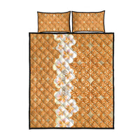 Personalised Tufi Tapa and Tattoo Festival Quilt Bed Set Oro Tapa Cloth With Plumeria LT14 - Polynesian Pride