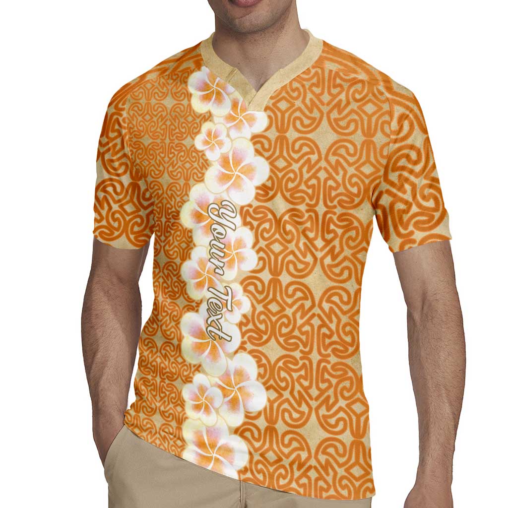 Personalised Tufi Tapa and Tattoo Festival Rugby Jersey Oro Tapa Cloth With Plumeria LT14 - Polynesian Pride