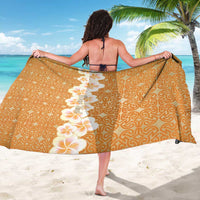 Personalised Tufi Tapa and Tattoo Festival Sarong Oro Tapa Cloth With Plumeria LT14 - Polynesian Pride