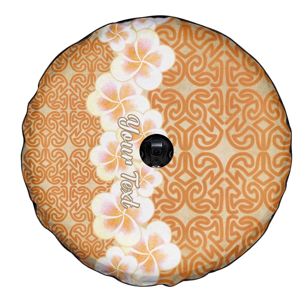 Personalised Tufi Tapa and Tattoo Festival Spare Tire Cover Oro Tapa Cloth With Plumeria LT14 - Polynesian Pride