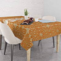 Personalised Tufi Tapa and Tattoo Festival Tablecloth Oro Tapa Cloth With Plumeria LT14 - Polynesian Pride