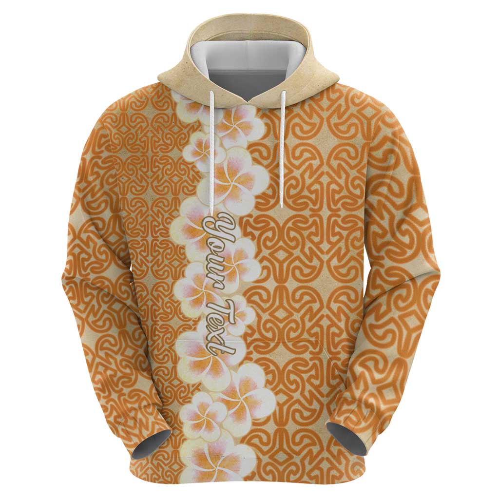 Personalised Tufi Tapa and Tattoo Festival Zip Hoodie Oro Tapa Cloth With Plumeria LT14 - Polynesian Pride