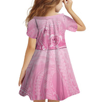 Personalised Polynesia Breast Cancer Awareness Family Matching Tank Maxi Dress and Hawaiian Shirt No One Fights Alone Turtle Ribbon - Pink Version LT14 - Polynesian Pride