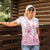 Personalised Polynesia Breast Cancer Awareness Women Polo Shirt No One Fights Alone Turtle Ribbon - White Version