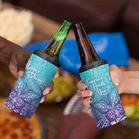 Polynesia Suicide Prevention Month 4 in 1 Can Cooler Tumbler Butterfly Purple And Teal Ribbon Tomorrow Needs You LT14 - Polynesian Pride