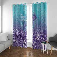 Polynesia Suicide Prevention Month Window Curtain Butterfly Purple And Teal Ribbon Tomorrow Needs You