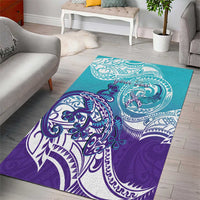 Personalised New Zealand Suicide Prevention Month Area Rug You Matter NZ Fern With Maori Koru Lizard LT14 - Polynesian Pride
