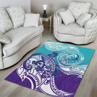 Personalised New Zealand Suicide Prevention Month Area Rug You Matter NZ Fern With Maori Koru Lizard LT14 - Polynesian Pride