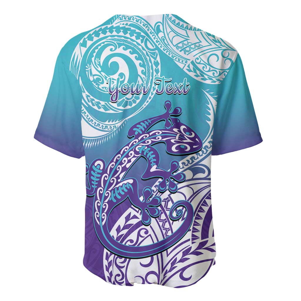 Personalised New Zealand Suicide Prevention Month Baseball Jersey You Matter NZ Fern With Maori Koru Lizard LT14 - Polynesian Pride