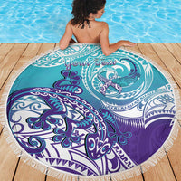 Personalised New Zealand Suicide Prevention Month Beach Blanket You Matter NZ Fern With Maori Koru Lizard LT14 - Polynesian Pride