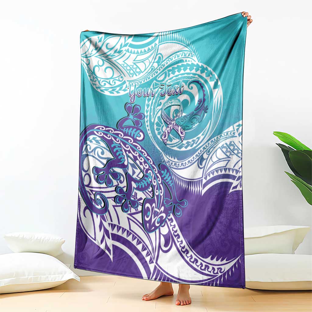 Personalised New Zealand Suicide Prevention Month Blanket You Matter NZ Fern With Maori Koru Lizard LT14 - Polynesian Pride