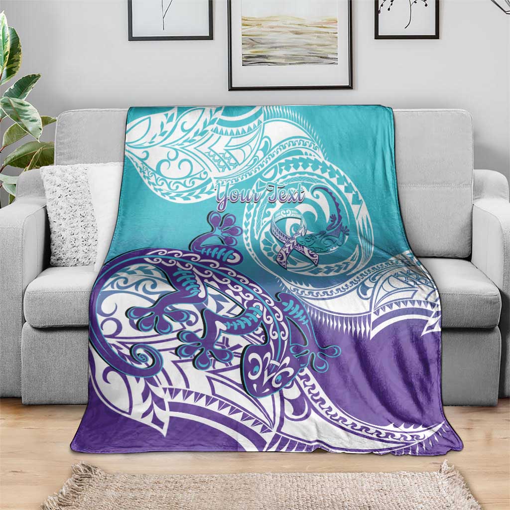 Personalised New Zealand Suicide Prevention Month Blanket You Matter NZ Fern With Maori Koru Lizard LT14 - Polynesian Pride