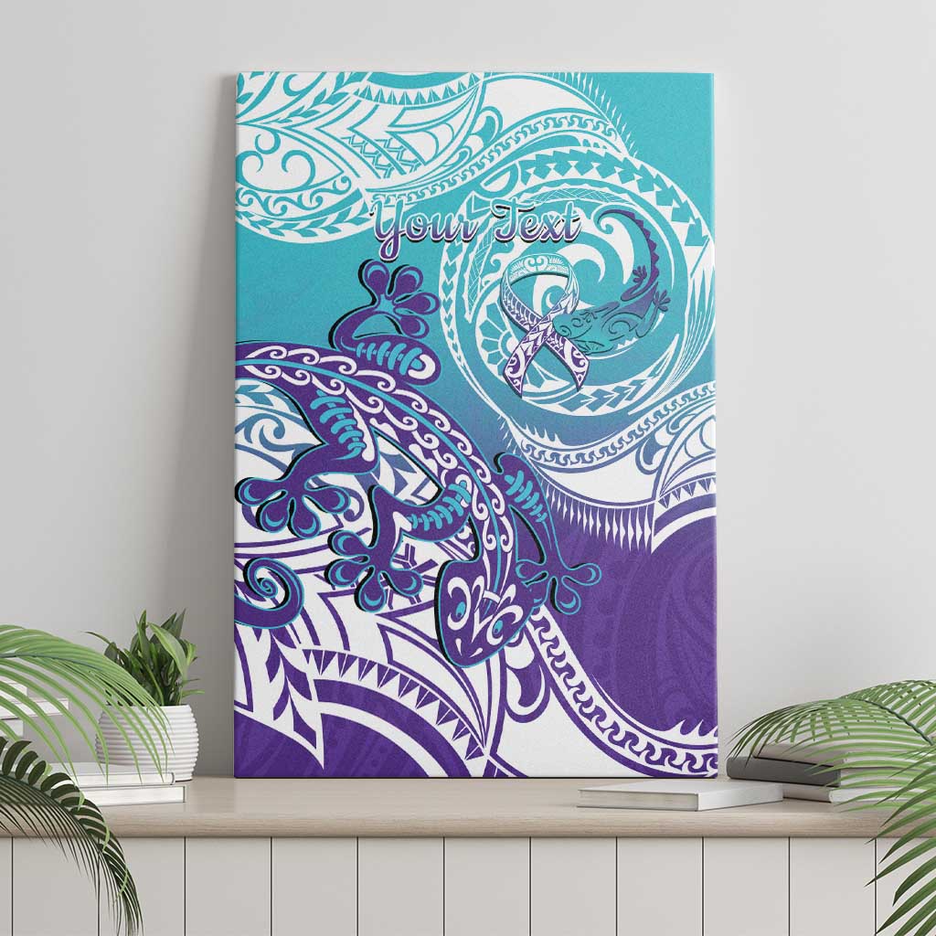 Personalised New Zealand Suicide Prevention Month Canvas Wall Art You Matter NZ Fern With Maori Koru Lizard LT14 - Polynesian Pride