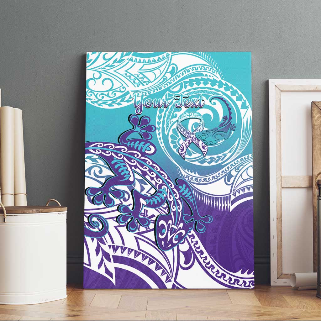 Personalised New Zealand Suicide Prevention Month Canvas Wall Art You Matter NZ Fern With Maori Koru Lizard LT14 - Polynesian Pride