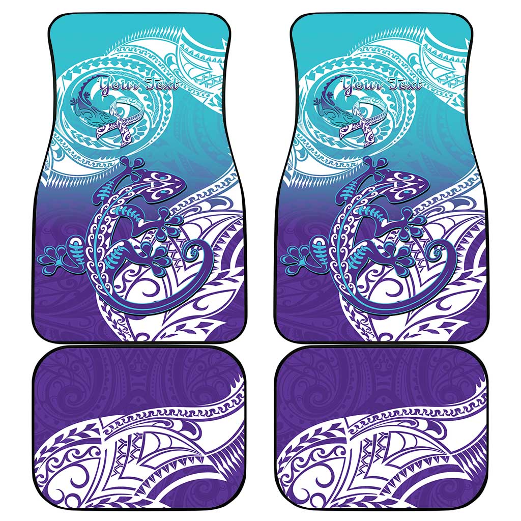 Personalised New Zealand Suicide Prevention Month Car Mats You Matter NZ Fern With Maori Koru Lizard LT14 - Polynesian Pride