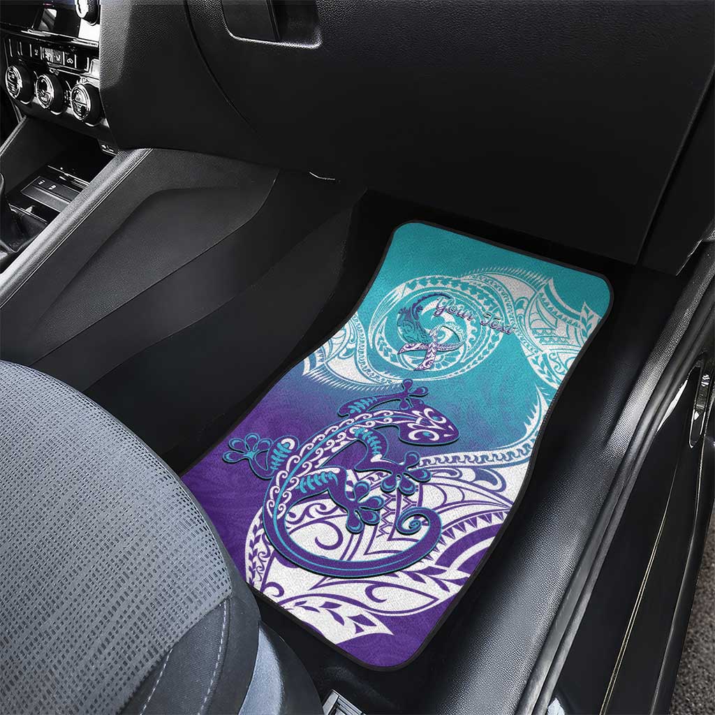 Personalised New Zealand Suicide Prevention Month Car Mats You Matter NZ Fern With Maori Koru Lizard LT14 - Polynesian Pride