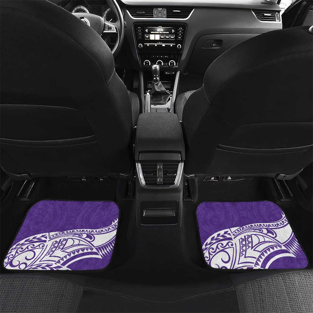Personalised New Zealand Suicide Prevention Month Car Mats You Matter NZ Fern With Maori Koru Lizard LT14 Set 2pcs - Back Teal - Polynesian Pride