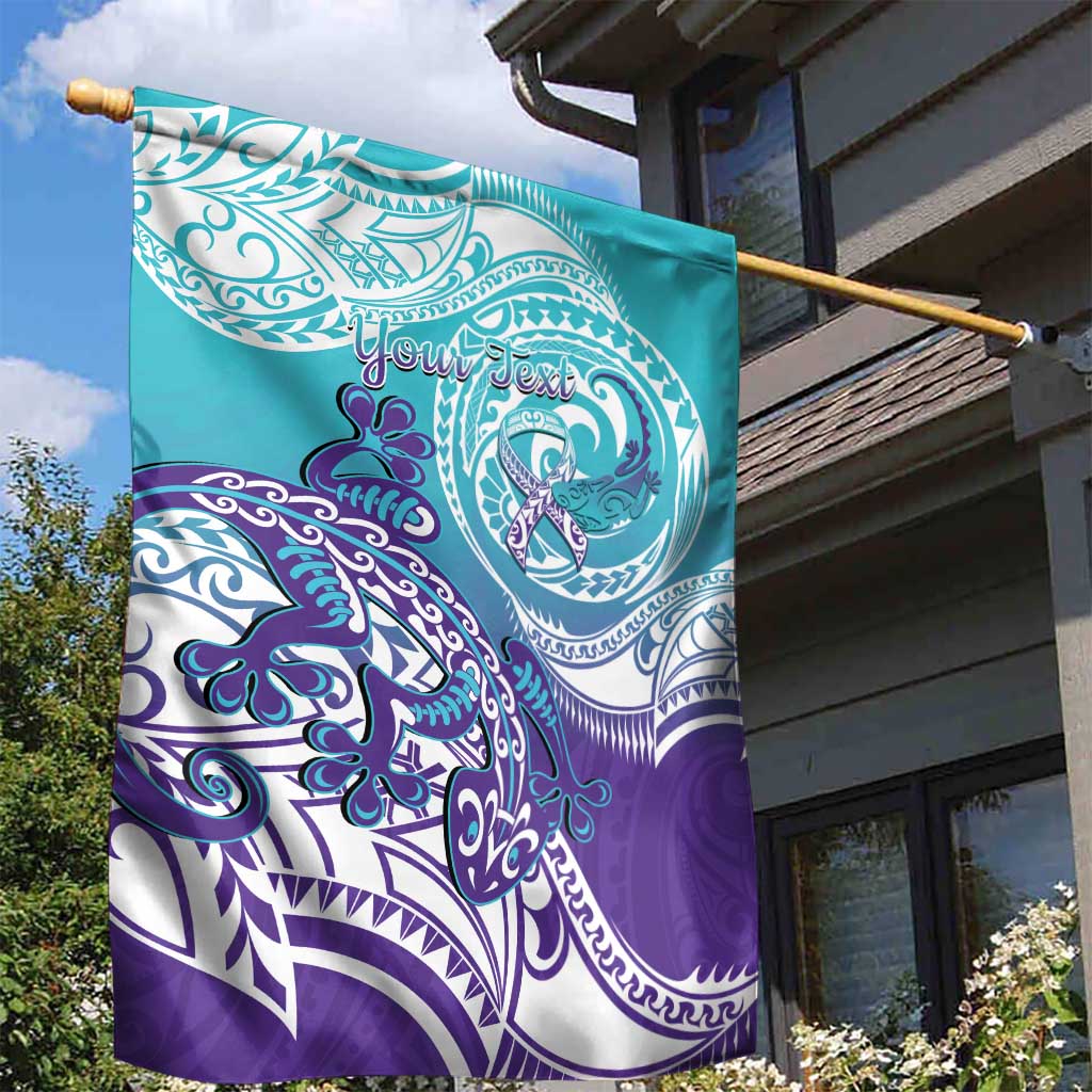 Personalised New Zealand Suicide Prevention Month Garden Flag You Matter NZ Fern With Maori Koru Lizard LT14 - Polynesian Pride