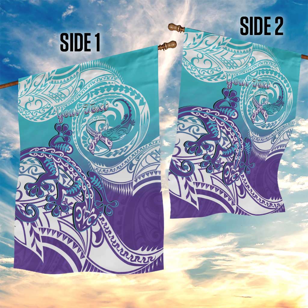 Personalised New Zealand Suicide Prevention Month Garden Flag You Matter NZ Fern With Maori Koru Lizard LT14 - Polynesian Pride