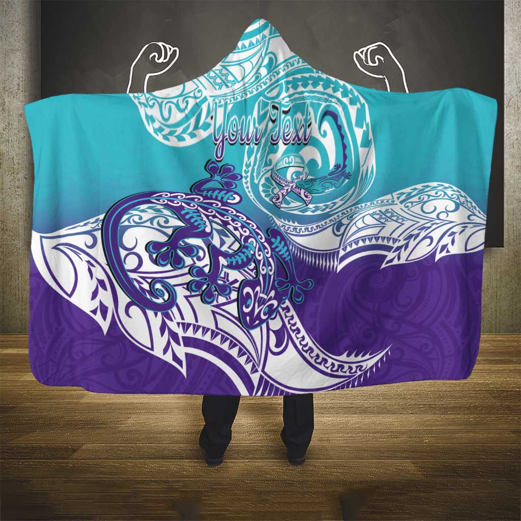 Personalised New Zealand Suicide Prevention Month Hooded Blanket You Matter NZ Fern With Maori Koru Lizard LT14 - Polynesian Pride