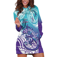 Personalised New Zealand Suicide Prevention Month Hoodie Dress You Matter NZ Fern With Maori Koru Lizard LT14 Teal - Polynesian Pride