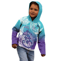 Personalised New Zealand Suicide Prevention Month Kid Hoodie You Matter NZ Fern With Maori Koru Lizard LT14 - Polynesian Pride