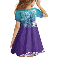 Personalised New Zealand Suicide Prevention Month Kid Short Sleeve Dress You Matter NZ Fern With Maori Koru Lizard LT14 - Polynesian Pride